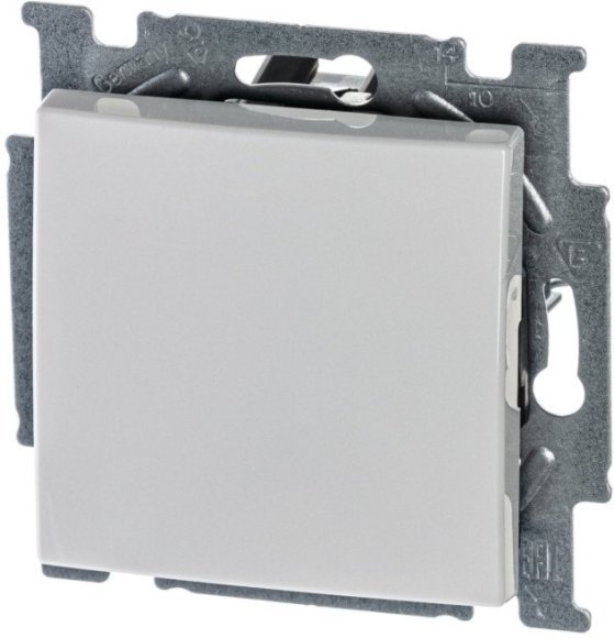Выключатель 1-клавишный ABB BASIC55, скрытый монтаж, альпийский белый, 2CKA001012A2139 в Архангельске