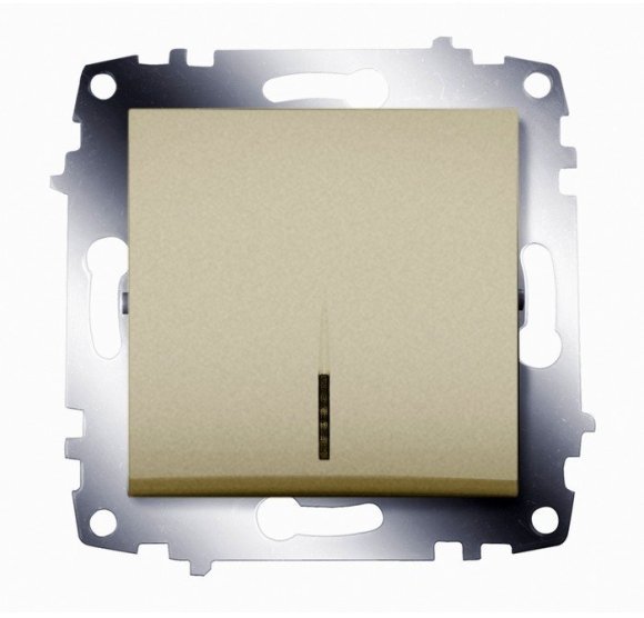 Выключатель 1-клавишный ABB COSMO с подсветкой, скрытый монтаж, титан, 619-011400-201 в Архангельске
