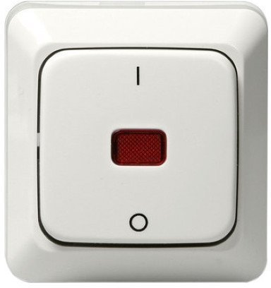 Выключатель 1-клавишный ABB JUSSI с подсветкой, открытый монтаж, белый, 2TKA000137G1 в Архангельске
