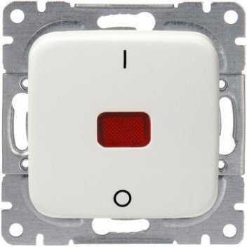 Выключатель 1-клавишный ABB JUSSI с подсветкой, скрытый монтаж, белый, 2TKA000143G1 в Архангельске
