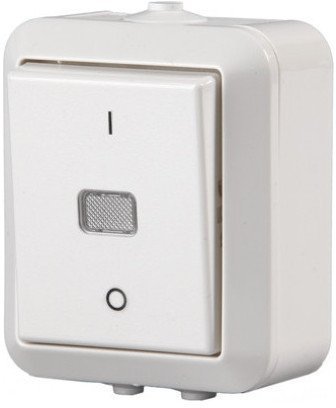 Выключатель 1-клавишный ABB JUSSI, открытый монтаж, белый, 2TKA000138G1 в Архангельске