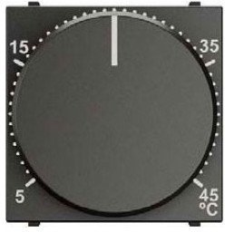 Термостат для теплого пола ABB ZENIT, с датчиком, скрытый монтаж, антрацит, 2CLA224030N1801 в Архангельске
