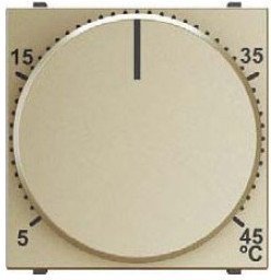 Термостат для теплого пола ABB ZENIT, с датчиком, скрытый монтаж, шампань, 2CLA224030N1901 в Архангельске