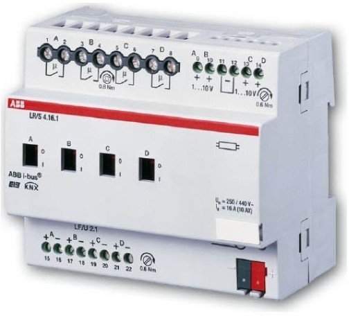 LR/S4.16.1 Светорегулятор ЭПРА 1-10B с контролем освещённости, 4-канальный, 16A, 2CDG110088R0011 в Архангельске