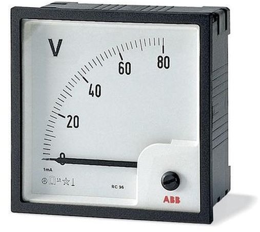 Вольтметр щитовой ABB VLM 100В DC, аналоговый, кл.т. 1,5, 2CSG212130R4001 в Архангельске