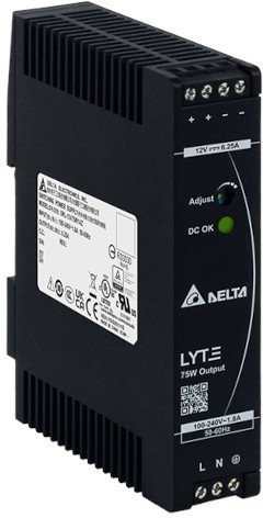 DRL-24V75W1AZ Блок питания 24 VDC, 3.125 A, 75 Вт, вход 1*220В, пластиковый корпус в Архангельске
