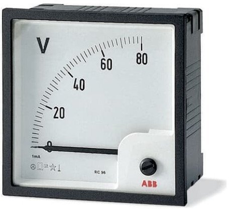 Вольтметр щитовой ABB VLM 50В AC, аналоговый, кл.т. 1,5, 2CSG112100R4001 в Архангельске