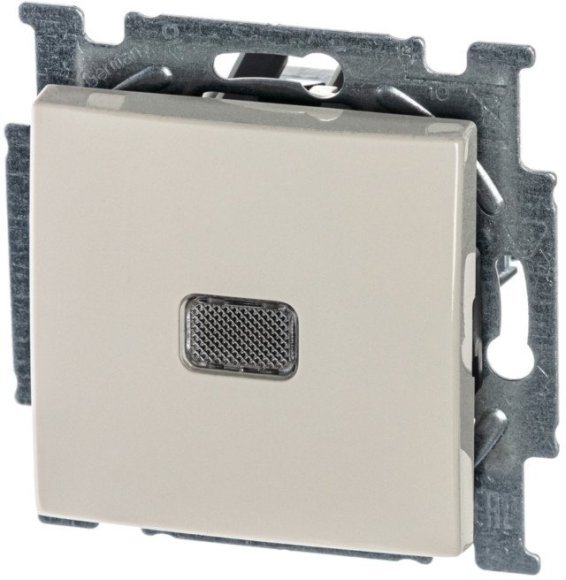 Выключатель 1-клавишный ABB BASIC55 с подсветкой, скрытый монтаж, слоновая кость, 2CKA001012A2156 в Архангельске